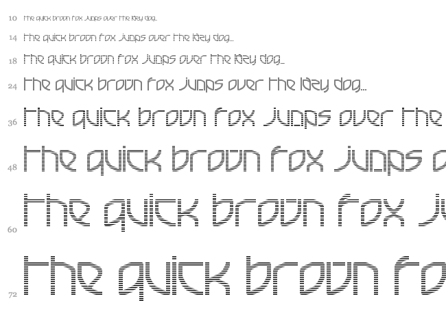 French Electric font waterfall